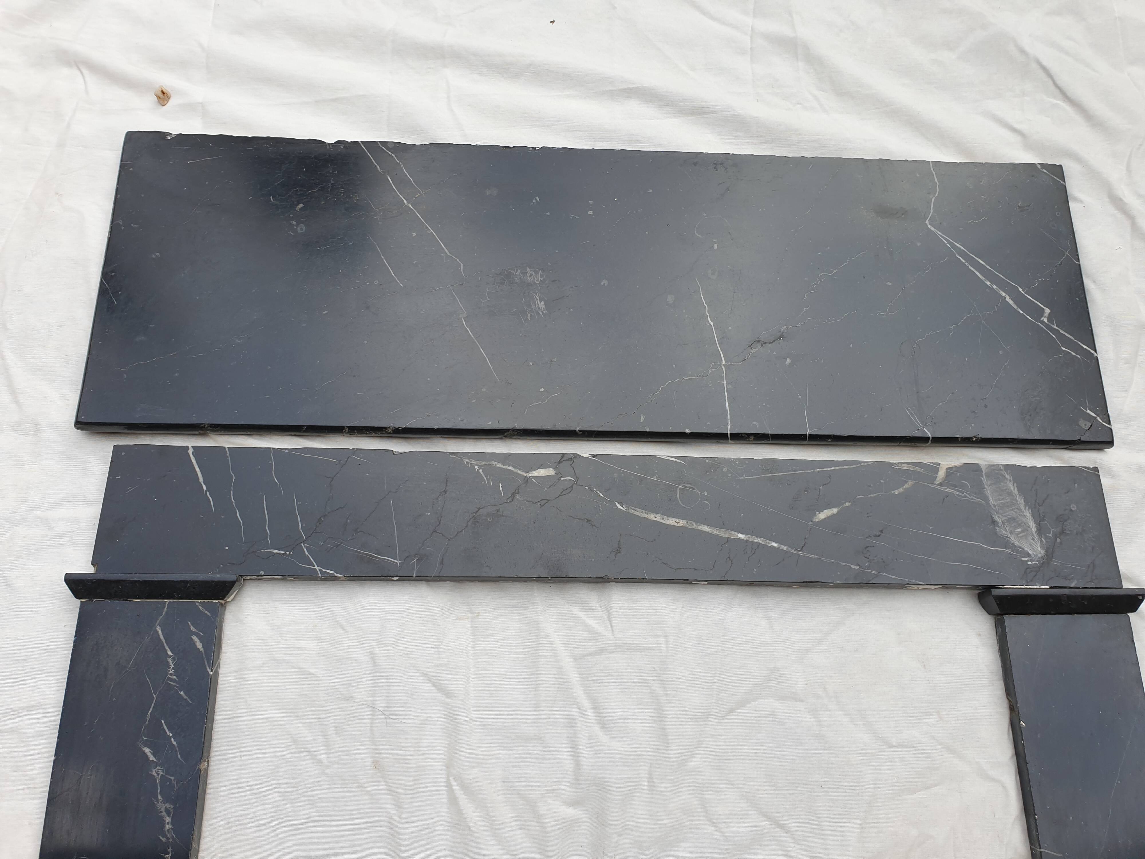 Black marble fireplace Napoleon III