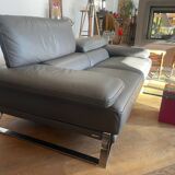Roche Bobois 3-seater leather sofa