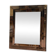 Vintage gold wall mirror with a smoked mirror border.