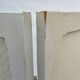 Paravent 3 vantaux 1920 patine creme en bois papier colle