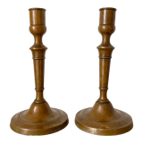 Pair of retro copper candlesticks