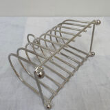 Silver metal toast holder