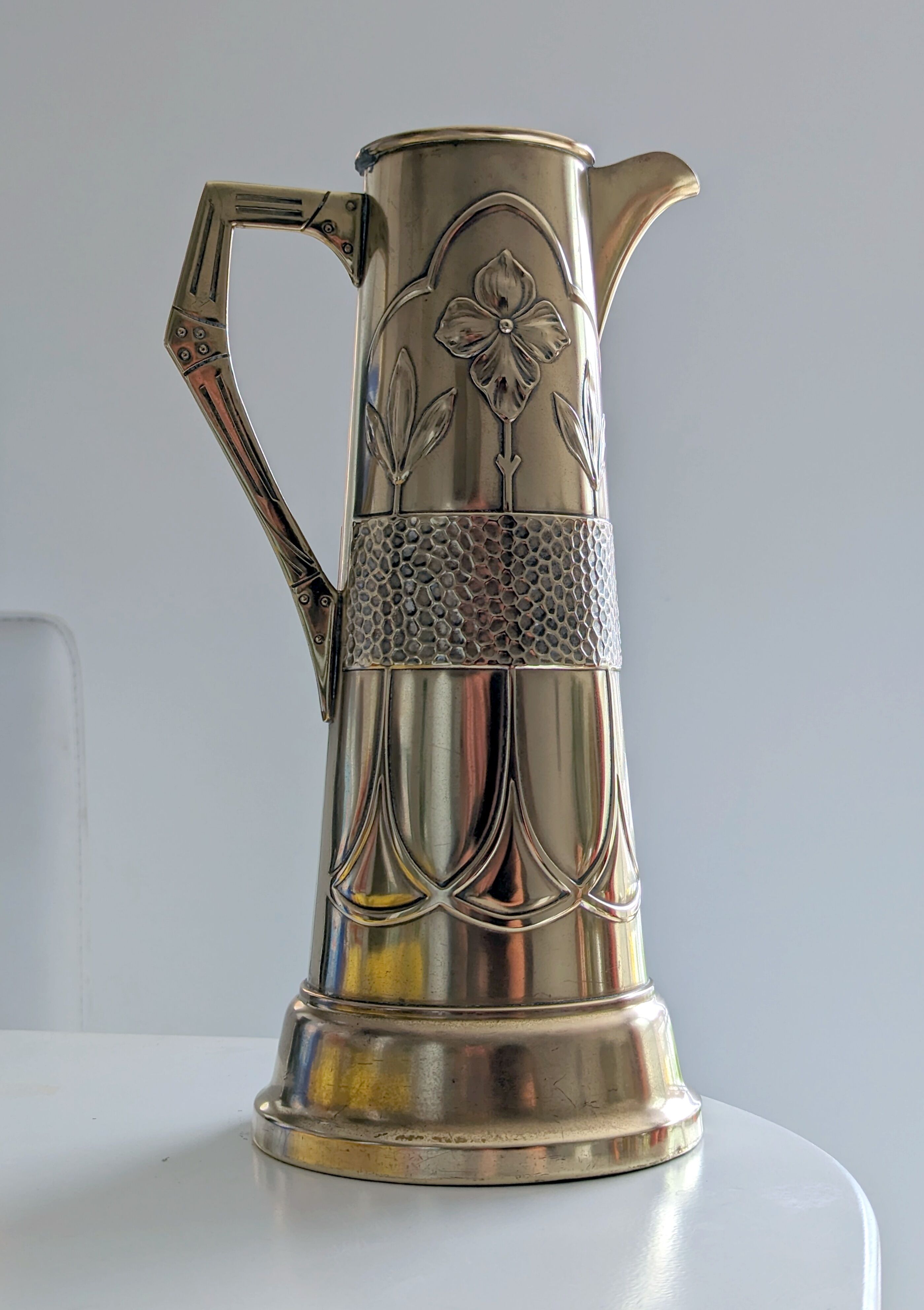 Art Deco brass pitcher 1930