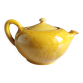 Vintage Mustard Enamelled Ceramic Teapot