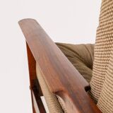 Canapé trois places vintage en palissandre 1960