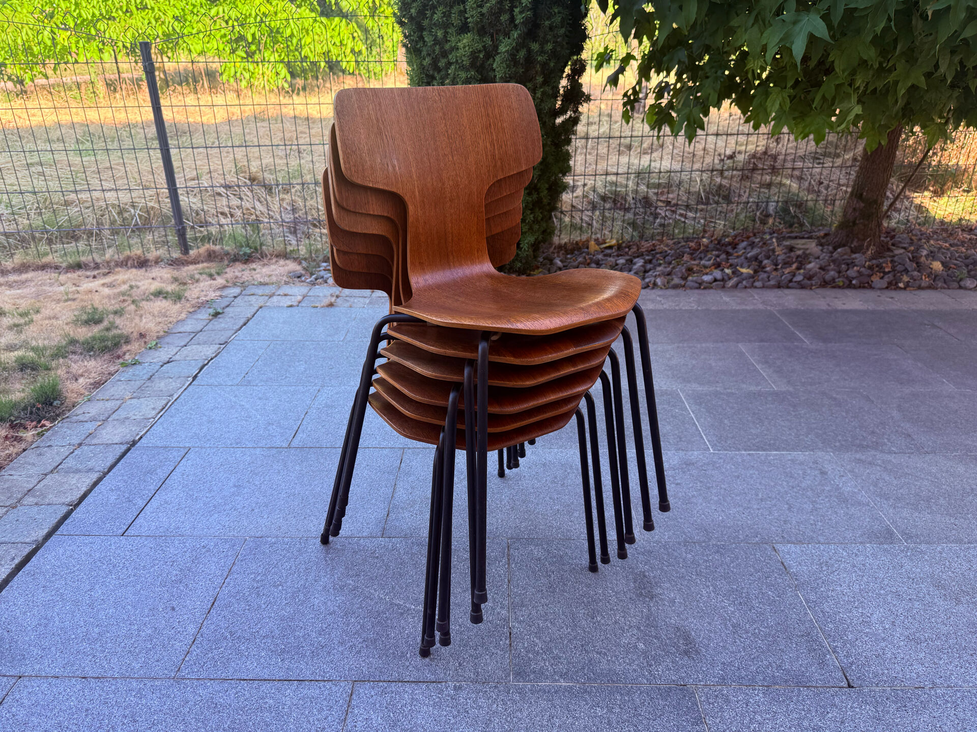 Lot de 6 chaises scandinave Fritz Hansen 1960