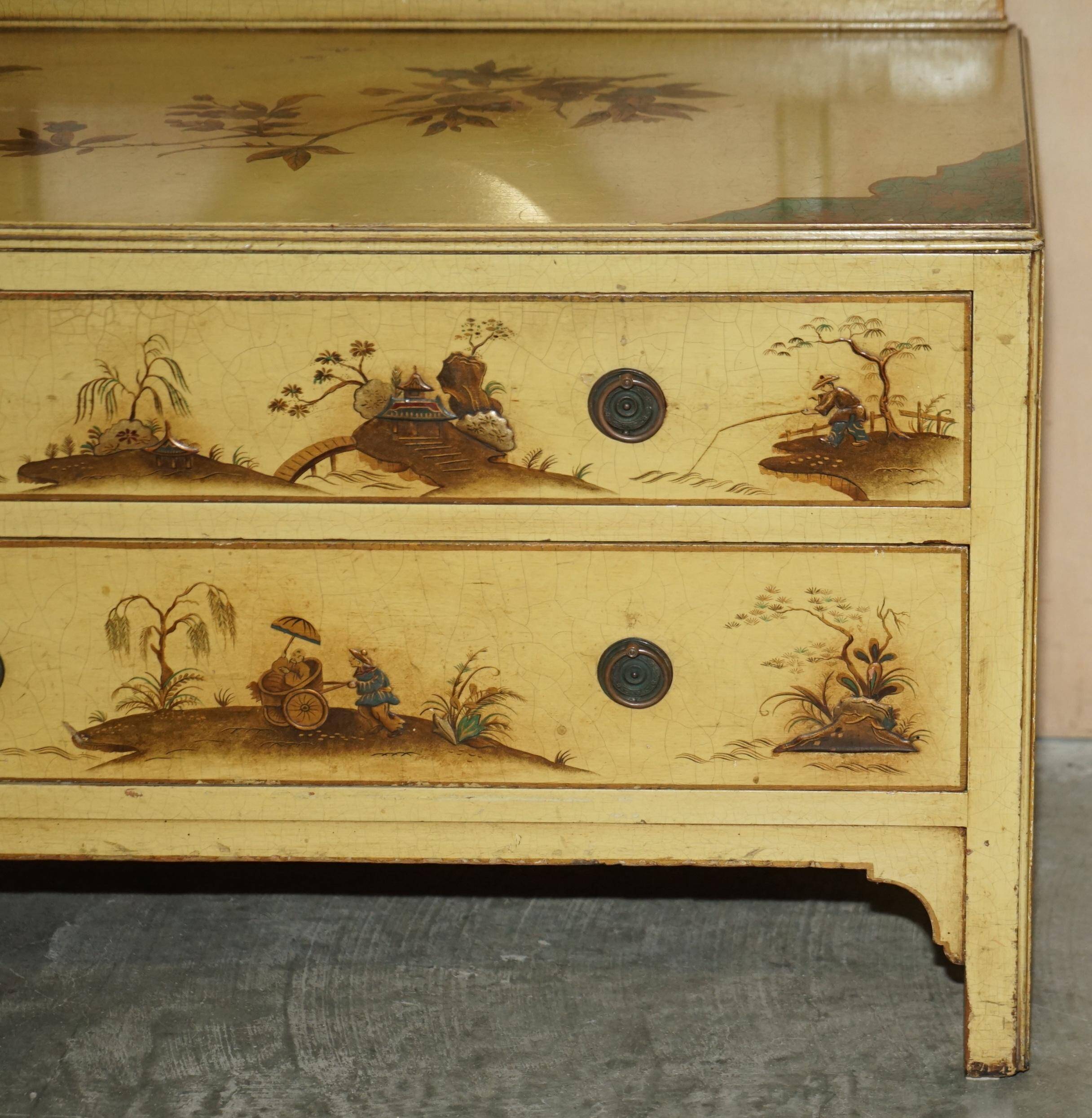 Vintage Chinoiserie Commode with Edwardian Style Mirror