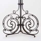 Art Nouveau Wrought iron tripod floor candlestick