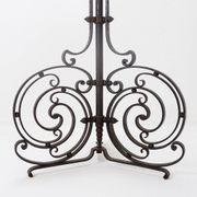 Art Nouveau Wrought iron tripod floor candlestick