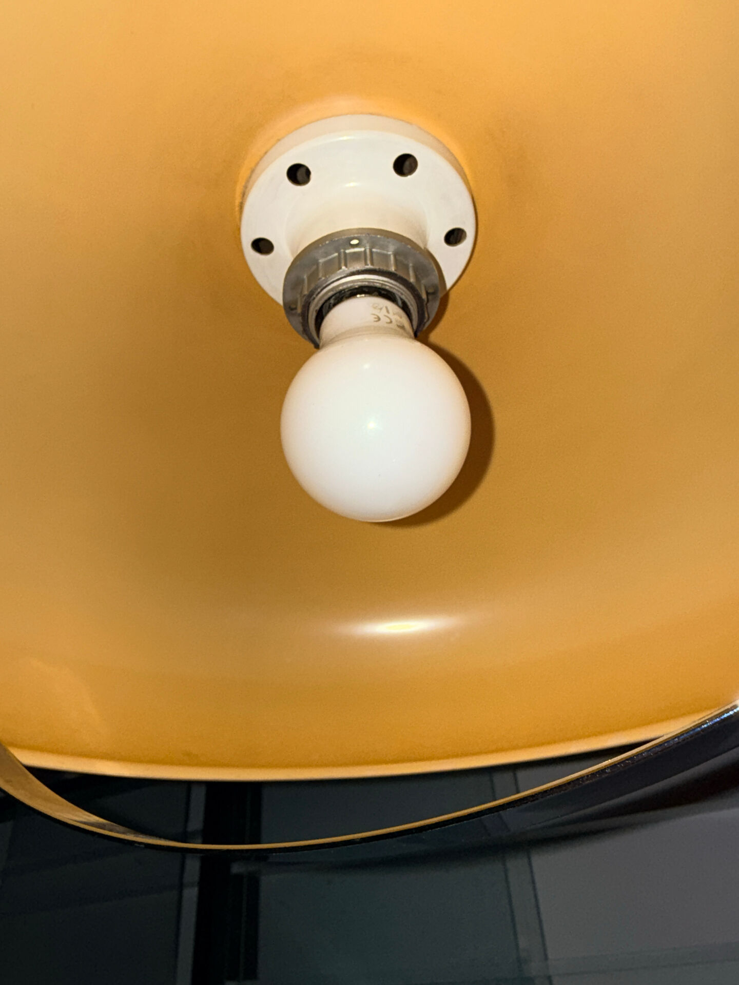 Suspension Space Age orange attribuée à Dijkstra Lampen