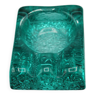 Ancien cendrier en verre design vintage Pukeberg Kosta Boda