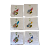 Set of 6 hand embroidered napkins