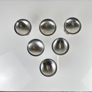 Set of 6 stainless steel ice cream/champagne glasses, Guy Degrenne