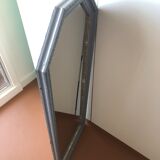 Old patinated mirror golden gray