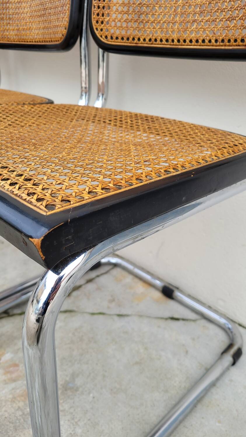 Set of 4 Marcel Breuer cesca black b32 chairs