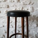 High wooden stool