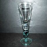 Vintage absinthe glass in blue blown glass H25cm