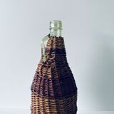 Vintage bottle with wicker