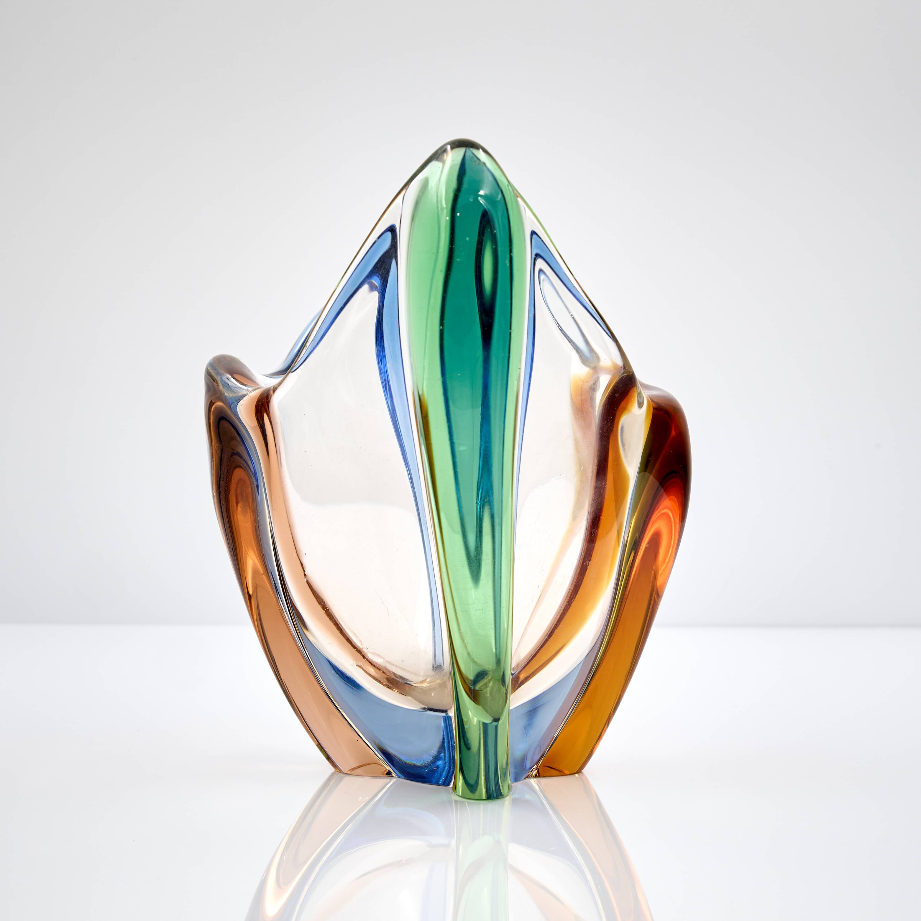 Vintage Multicolor Glass Vase by František Zemek from Rhapsody Collection