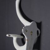 Enamelled cast iron hook
