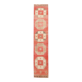 Tapis turc rouge pâle, 75x385cm