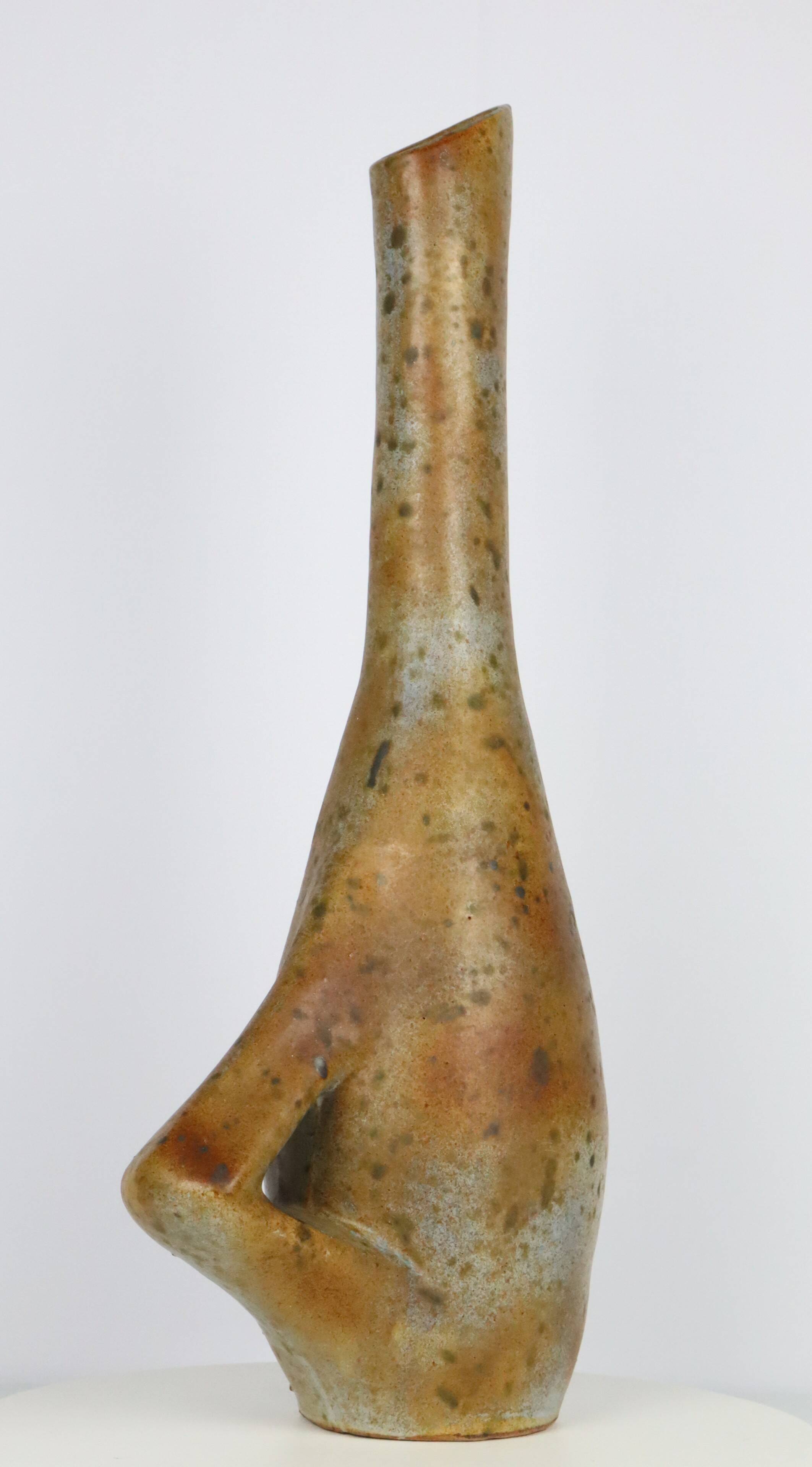 Ceramic vase by Agnès Escala Vallauris 1970