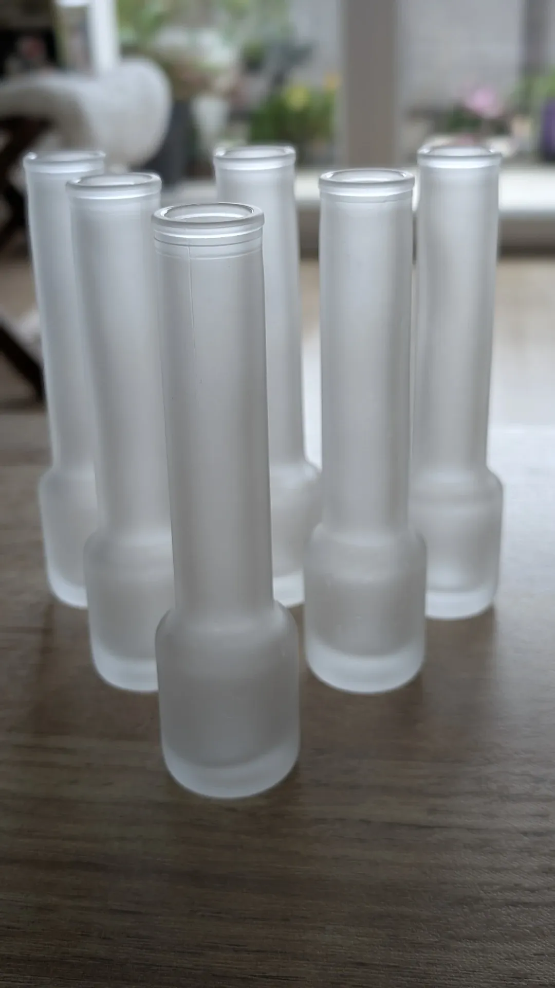 Set of 6 Italian satin glass digestif glasses – Vodka, Manzanilla