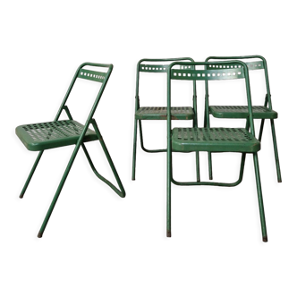 4 folding chairs Plichaise Souvignet