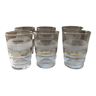 Set of 6 old granite glasses "60"