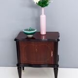 Pair of Mahogany Nightstands with in the Style of Tomaso Buzzi, Italy, 1950s
