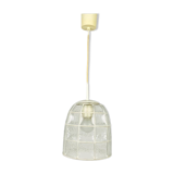 Hanging lamp in iron and glass from Glashütte Limburg, 1960s