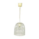 Lampe pendante en fer et verre de Glashütte Limburg, années 1960