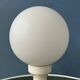 Lampe de table Space Age blanche en verre opalin