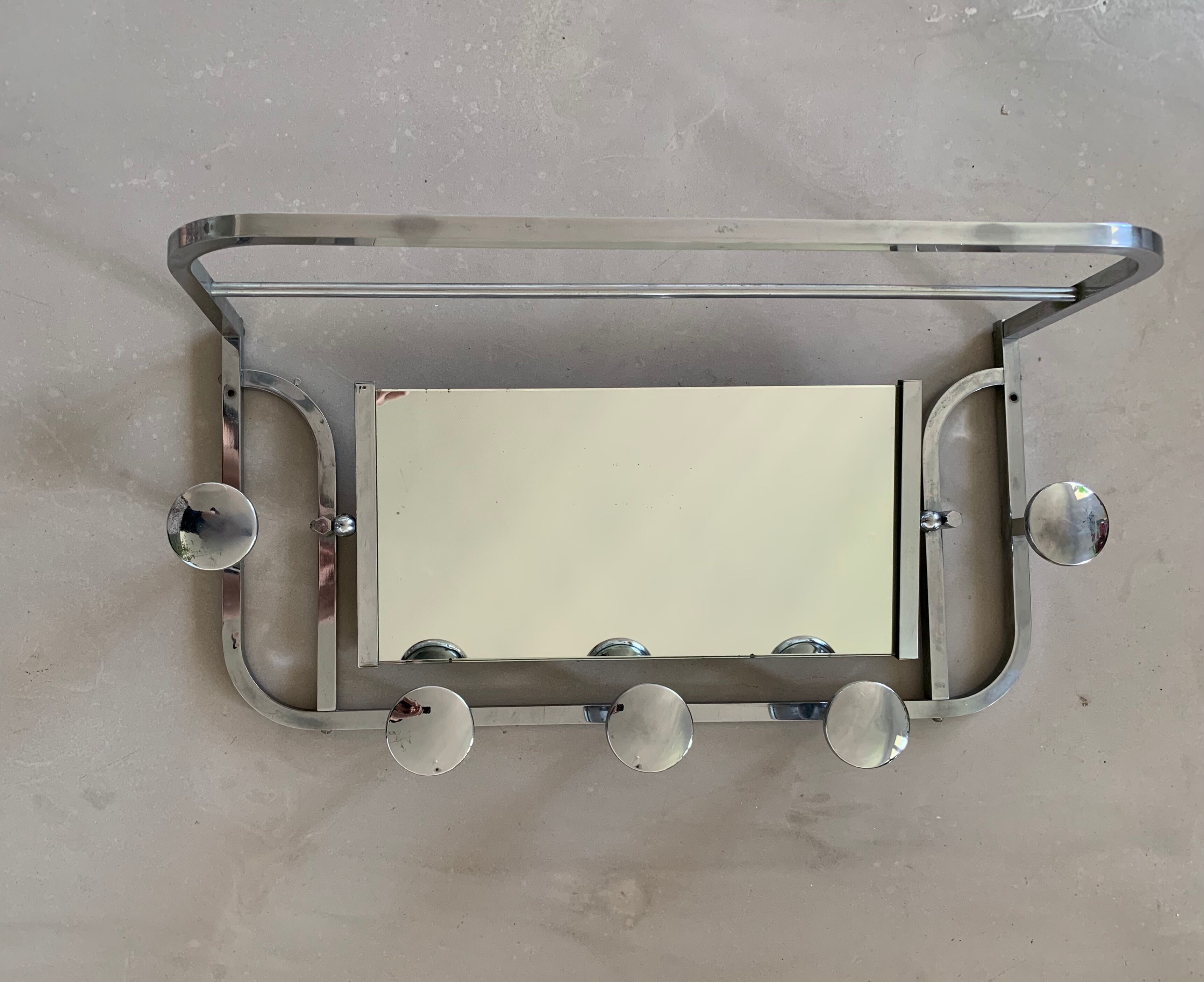 Old art deco-style wall mirror 63x33cm