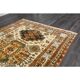 1970s Vintage Turkish Hand-Knotted Wool Cotton Yellow Area Rug 131x177