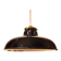Black Industrial Pendant Lamp, 1950's, Spain