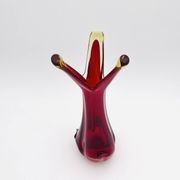 Murano Organic Vase Red Amber 28.5cm 1.1kg