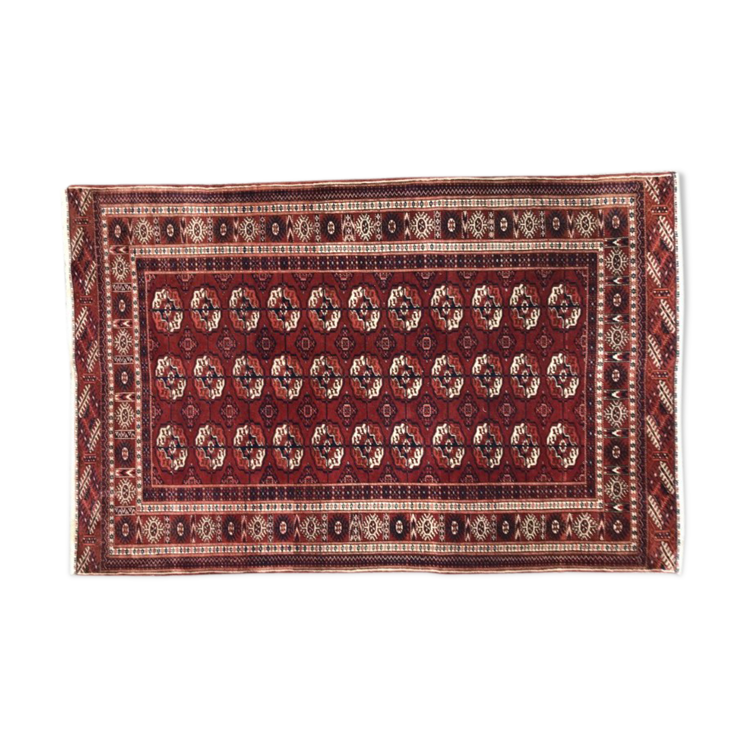 Vintage 126 X 194 CM hand made Persian Bukhara rug