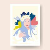 Blue girl - Illustration A3