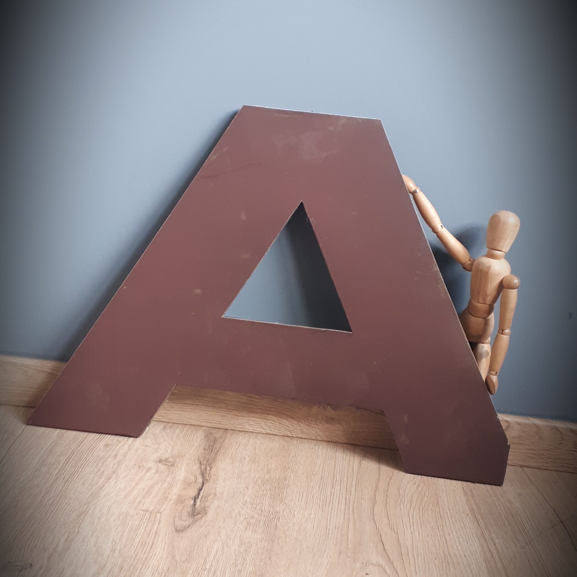 Letter sign brown A