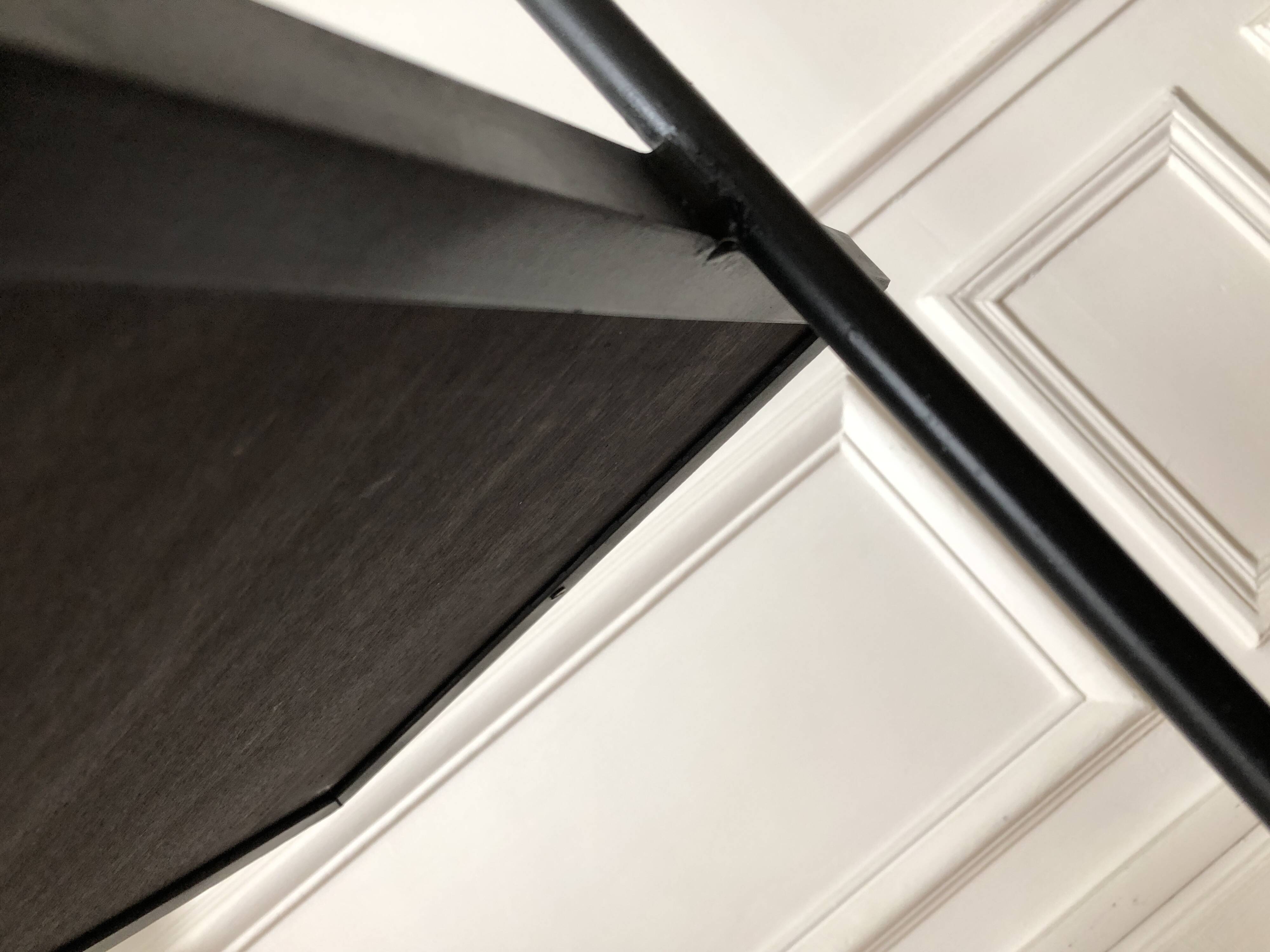 1950s-60s floor lamp with shelf and magazine holder.