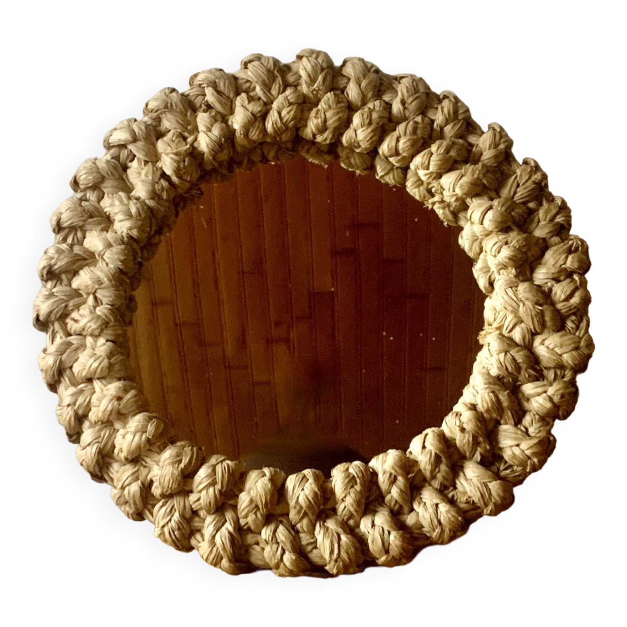 Round rope mirror from the 70s