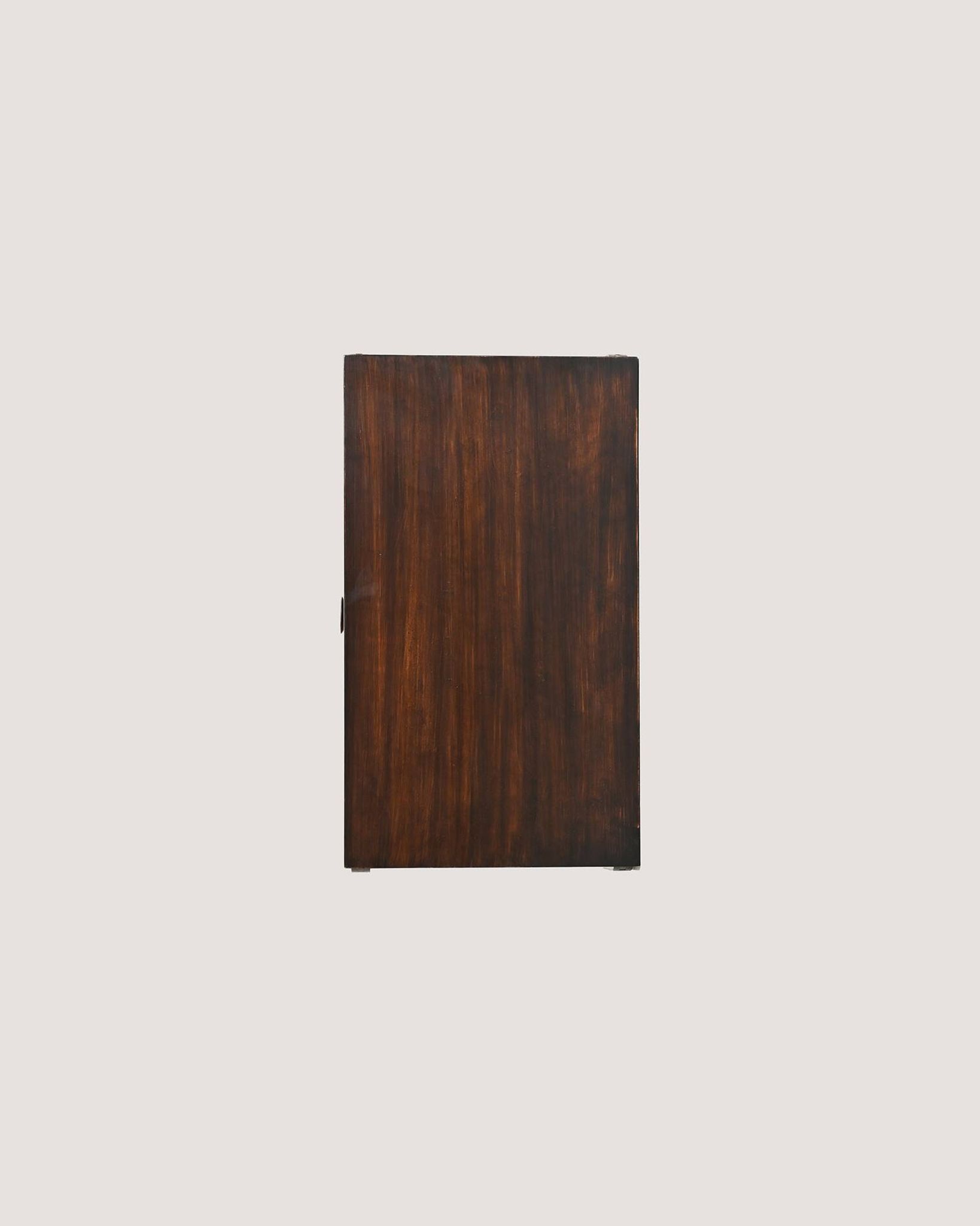 Scandinavian teak and dark wood bedside table, 1950s