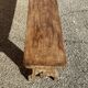Solid wood bench, French artisanal craftsmanship.