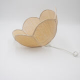 Vintage wicker flower pendant lamp