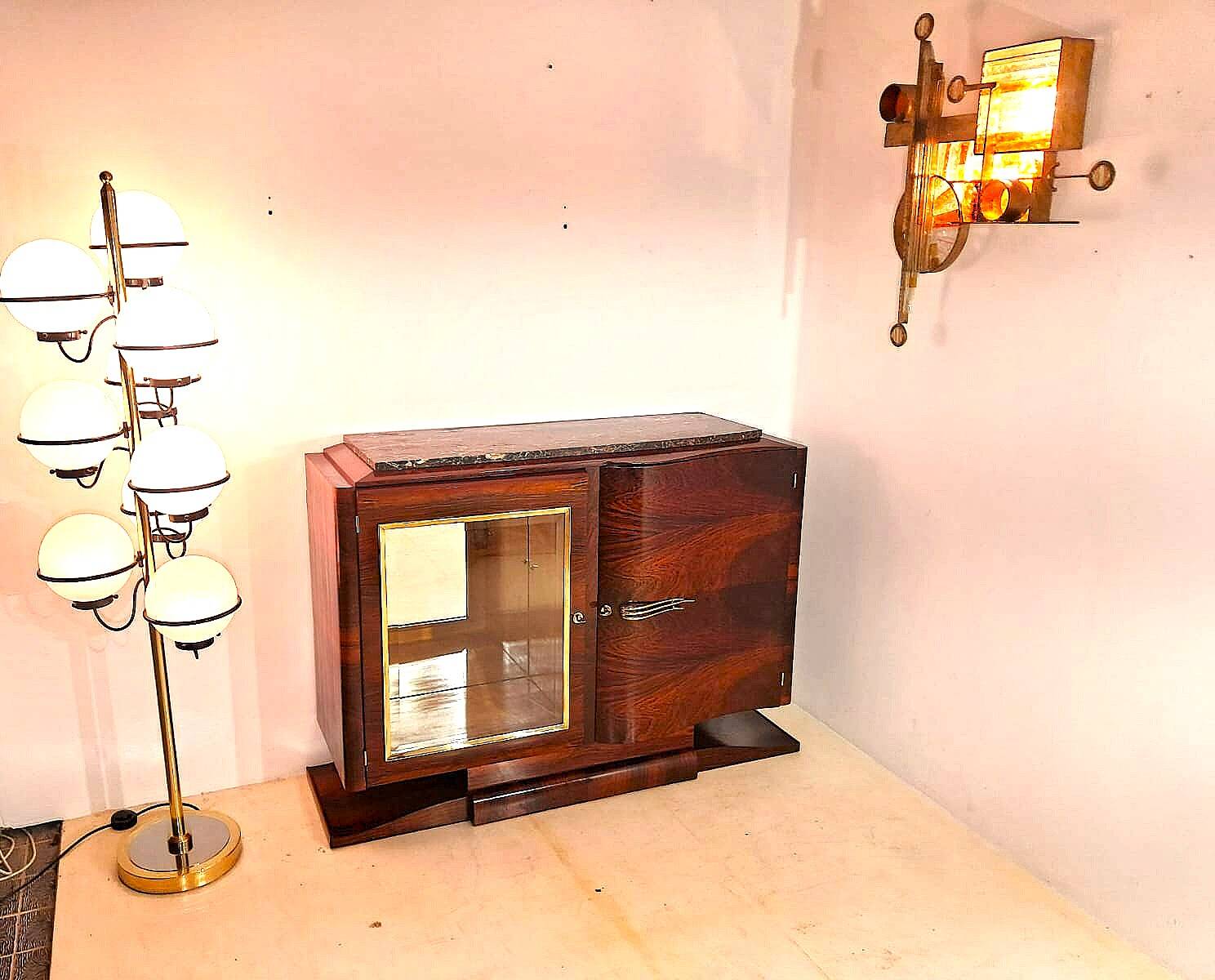 Original Art Deco sideboard, bar, display cabinet, France.