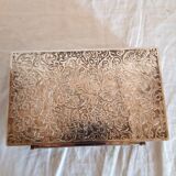 Silver metal jewelry box from the 50s