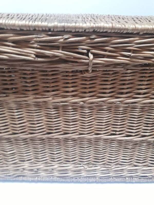 Wicker trunk L75xH53xD48 vintage