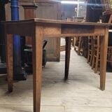 Old rustic bistro table in old solid oak -1m