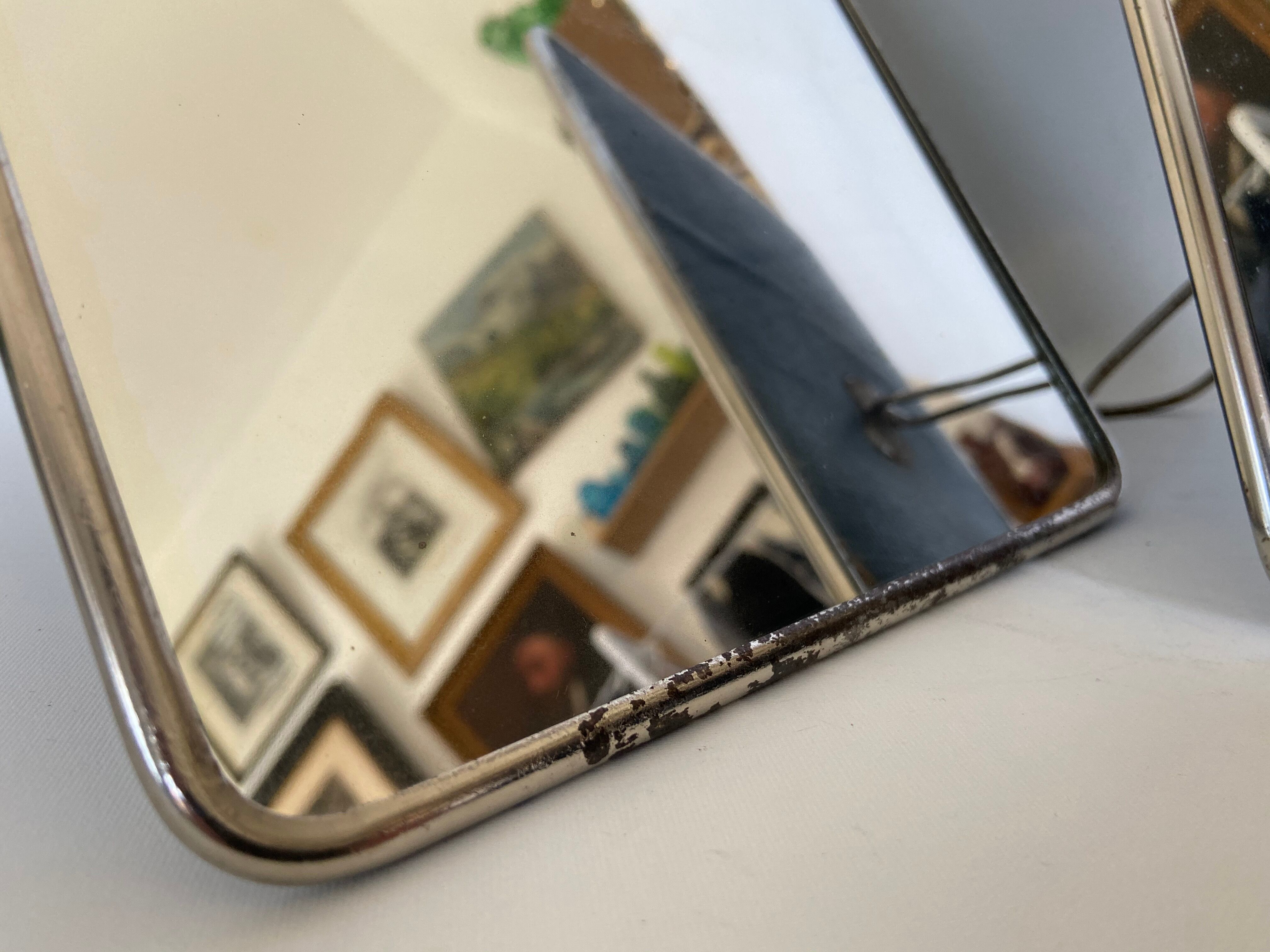 Pair of barber mirrors 24x18 cm